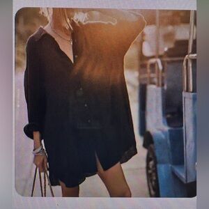 NEW with tags Victoria’s Secret Black Button-Up Shirt Dress